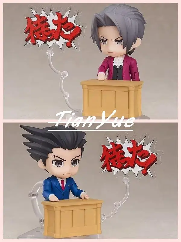 Anime Ace Attorney Phoenix Wright 1761 Miles Edgeworth 1762 Articulated PVC Action Figure Boxed Figure Doll Decoration 10cm