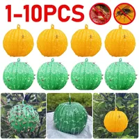 1-8pc Reusable Hanging Fly Trap Ball Pest Repeller Killer Hanging On Tree Fruit Fly Catcher Sticky Trap Fly Outdoor Garden Tool