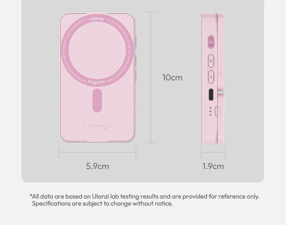 Ulanzi GL01 Magnetisches Aufstecklicht, einstellbares Dual-Seitenlicht für iPhone 17 Android, dimmbares Selfie-Licht 2700-6500K für Live-Vlogs – Detail 21