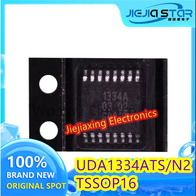 رقاقة تحويل تناظرية إلى رقمية ، ADC ، قطع غيار مارك 1334A ، UDA1334ATS ، N2 ، UDA1334ATS ، UDA1334ATS ، علامة تجارية جديدة وأصلية