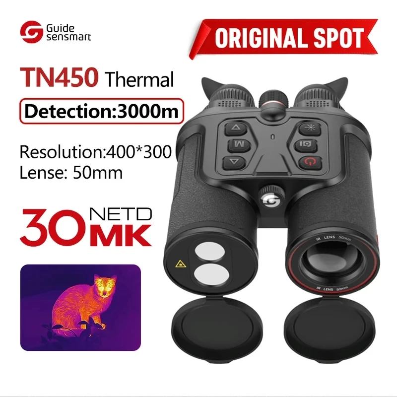 Guide TN450 Handheld Binocular Thermal Imager Night Vision 640x480 Pix 12um Thermal Vision Infrared with Rangefinder for Hunting