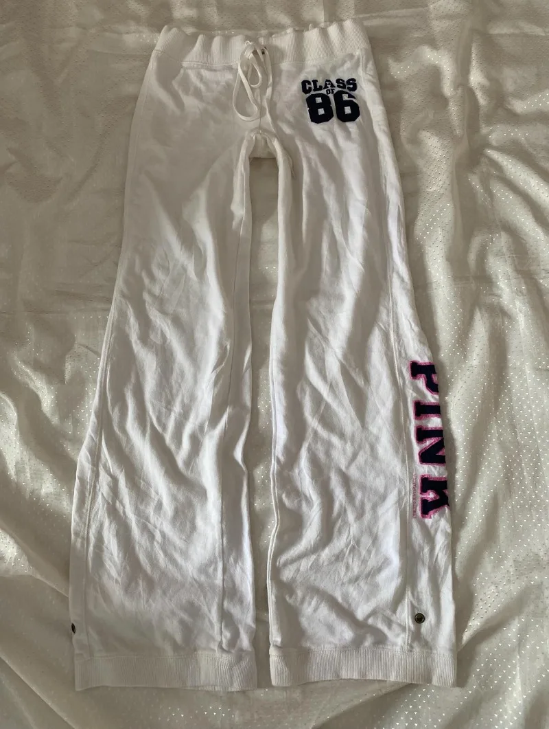 Harajuku American Trendy Letter Embroidery Oversized Straight Pants Women Y2K High Street Fashion High Waist Casual Sports Pants