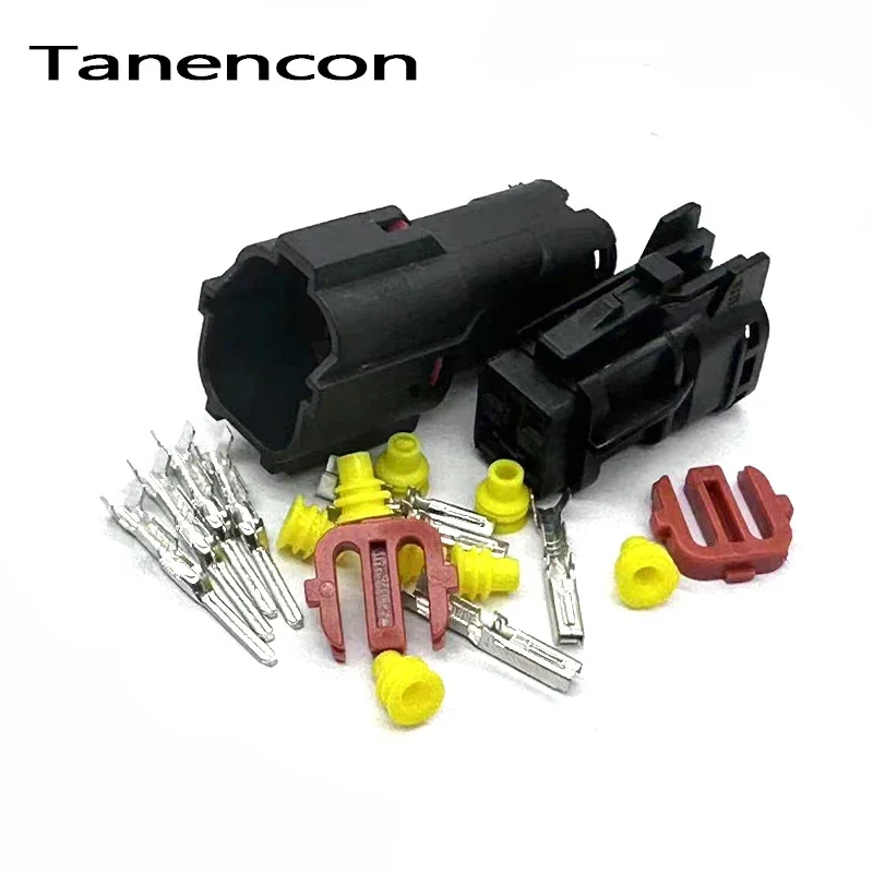 1 jeu de fiches mâles et femelles scellées à 4 broches MG 640333   MG 610331   Connecteurs de pompe à carburant électronique automatique, étanche, prise de lampe