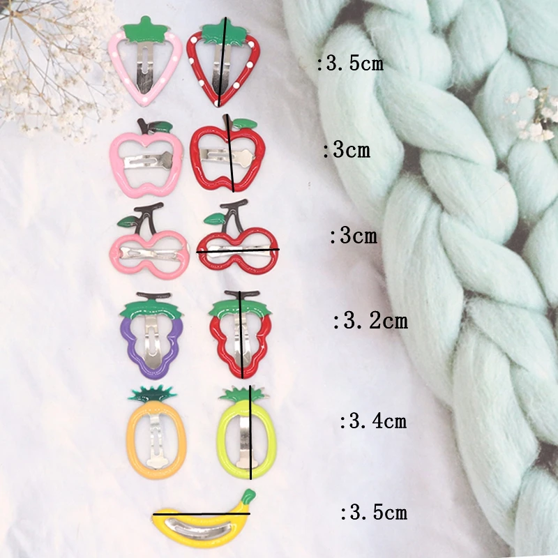 10/20/30Pcs Sweetly Strawberry Fruit Hair Clips BB Hair Claw Side Clips for Women Girls Kids Child Hairpin Gift Hair Accessories