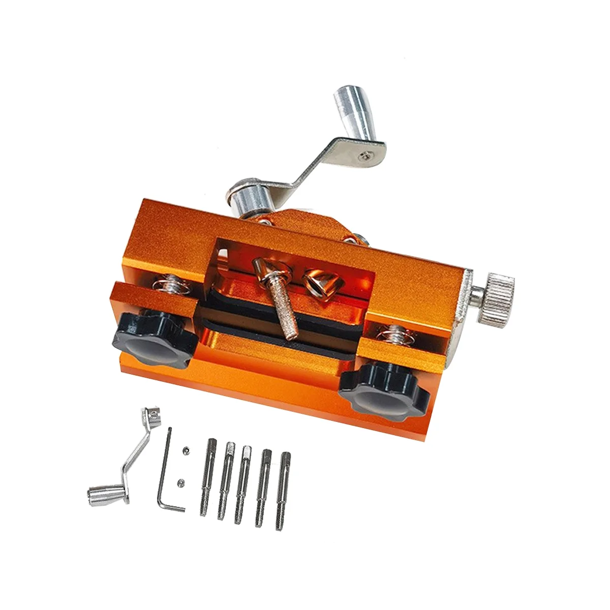 Portable Chainsaw Sharpening Jig Aluminium Alloy Chainsaw Sharpener with Grinder Chain Saw Drill Sharpen Tool