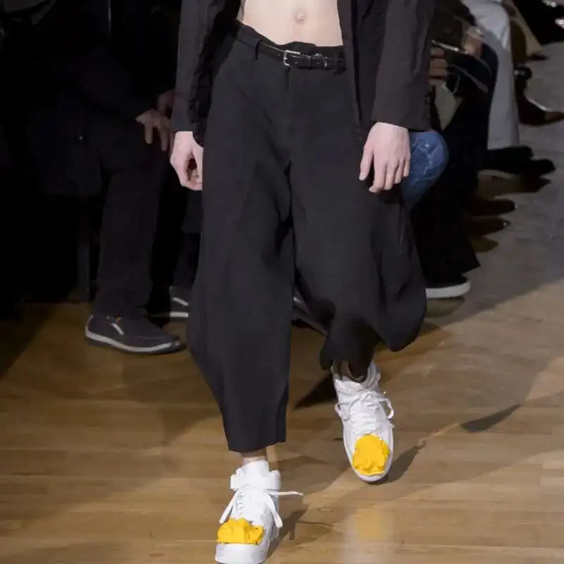 Product And Summer Men's American High New Spring 2025 European End Custom Simple Popular Solid Color Double Big Pocket Long