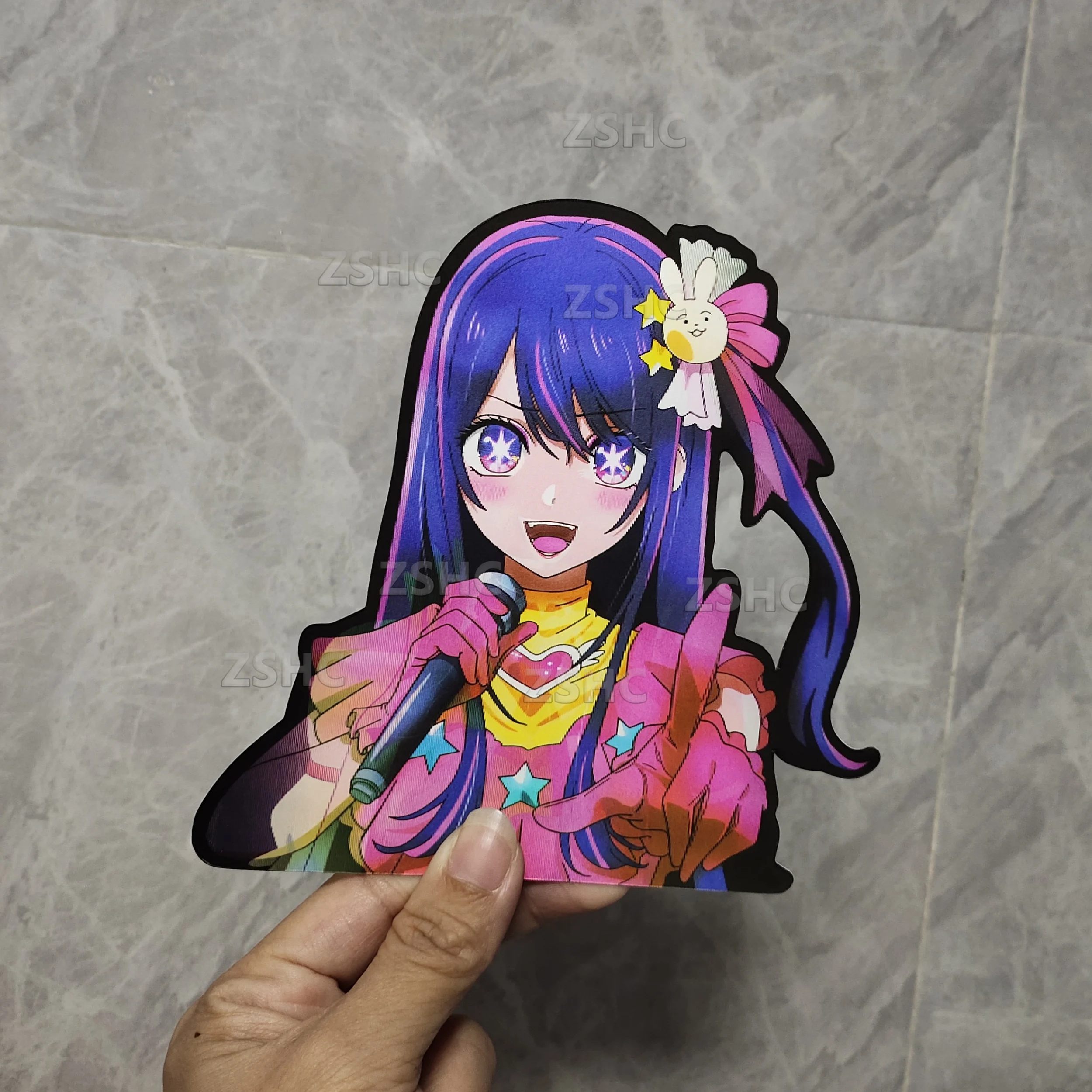 Japan Classic Anime OSHI NO KO Hoshino Ai 3D Motion Stickers Waterproof Decals for Car Tablet Computer Stickers Children Toy