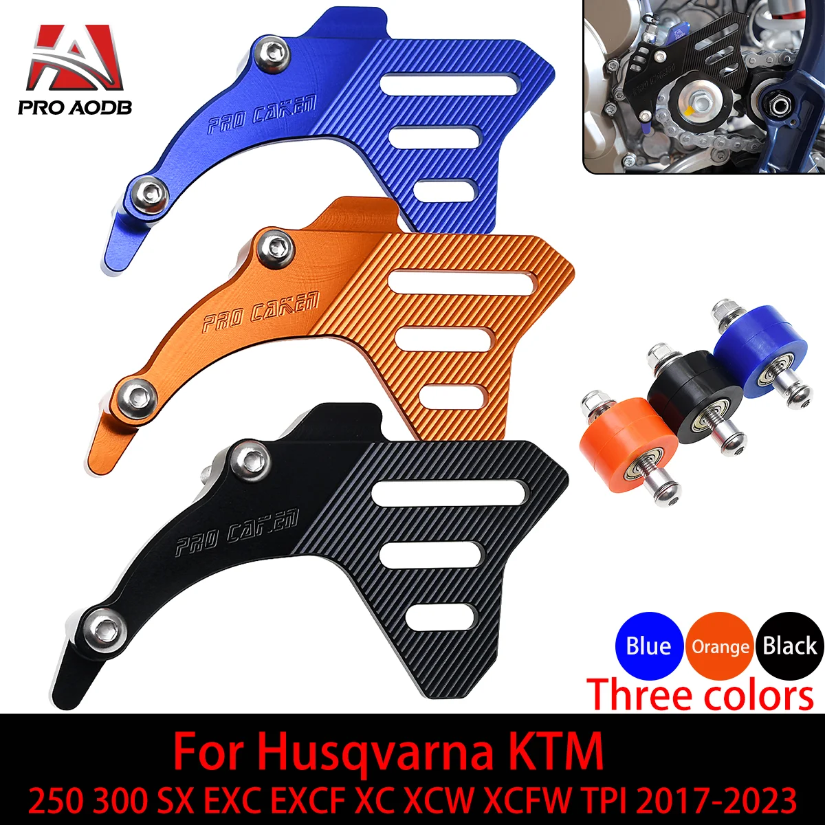 Front Sprocket Cover Case Saver Protector Chain Guard For Husqvarna KTM SX EXC EXCF XC XCW XCFW Six Days SXF XCF EXCF 2016-2023