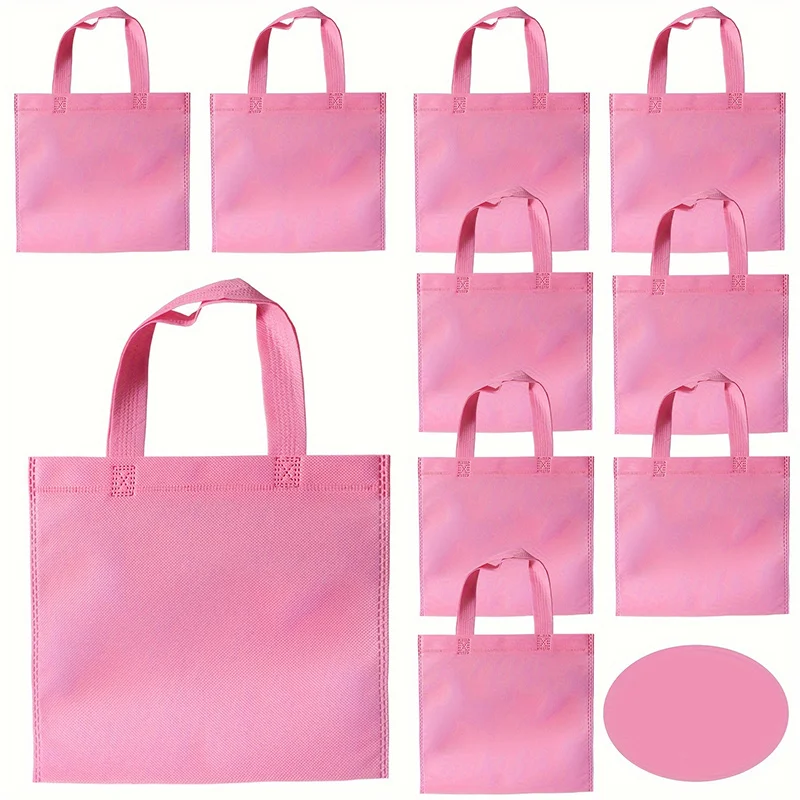 5/10/15/20/30 Stück Regenbogen-Vlies-Tragetasche, wiederverwendbar, Partybevorzugung, Geschenktüte für Geburtstagsfeier, Valentinstag, Goodie-Taschen, Einkaufszubehör – Detail 4