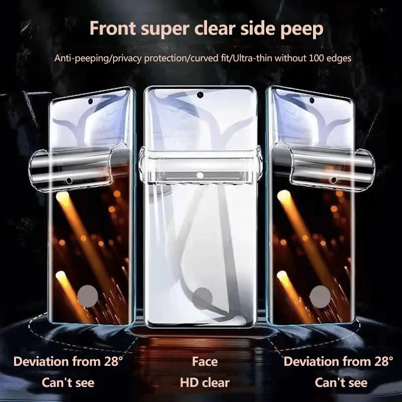 الخصوصية فيلم قابل للطي لهواوي الشرف ماجيك V5 V3 Vs3 V2 RSR 5G الخصوصية مكافحة التجسس يبصر فيلم داخلي + الجبهة لينة هيدروجيل فيلم