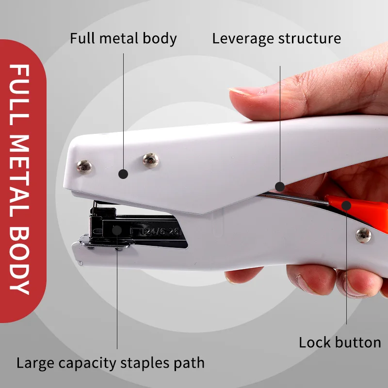 M & G-grapadora de Metal manual de 25 páginas, máquina grapadora de papel sin esfuerzo para suministros de oficina y escuela, accesorios de papelería