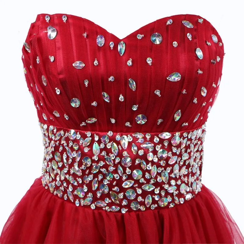 Customized Shiny Above Mini Homecoming Dresses Crystal Beading Sequins Prom Party Graduation Gowns Vestido De Noche abendkleider