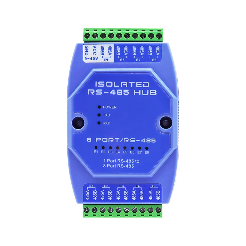 Imagem -02 - Hub Anti-interferência de Portas Rs485 Isolamento Fotoelétrico Rs485 Anti-surto