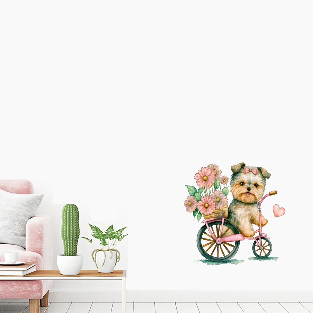 Three Ratels QD155 Cute dog cartoon decals healing series pet wall stickers home decoration self-adhesive