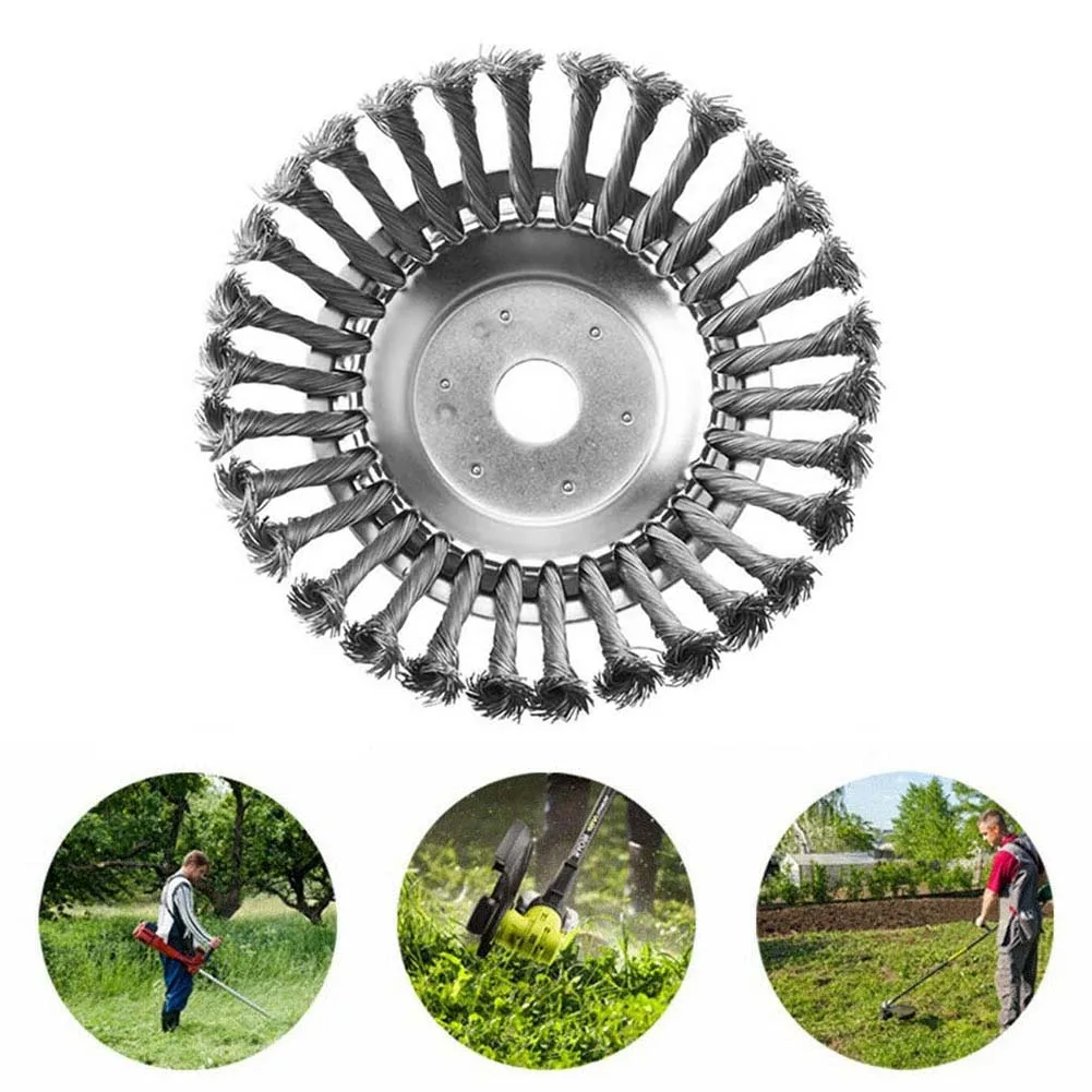 

6 Inches Steel Wire Brush Cutter Trimmer Head Weeds Blade Cutter Garden Grass Trimmer Head for Moss Grass Rust Removal