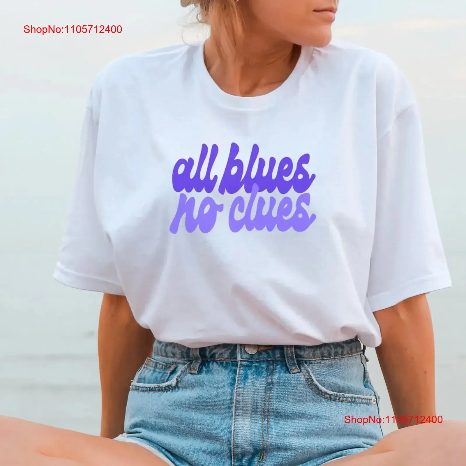 T-shirt Unisexe All Blues No Clues Funny Softstyle, motif vintage délavé, pour homme, idéal au quotidien, style tendance, extensible