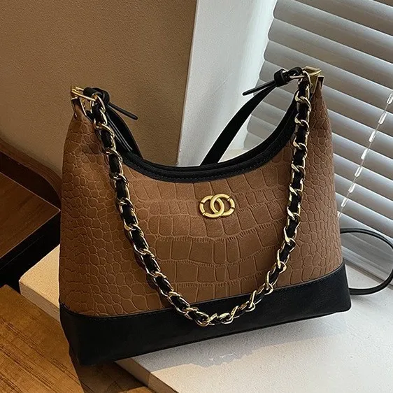 

1pc 2025 A/W New Chain - Strap Tote Bag for Women - Stylish Commuter Bag, Large Capacity & High - End, Underarm Carry Bag