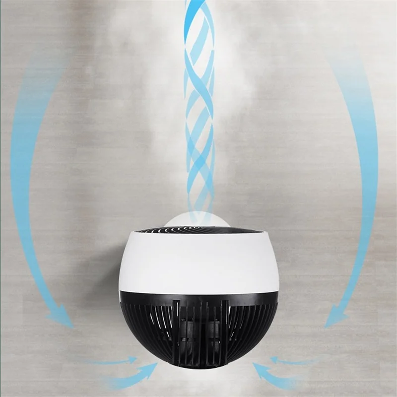 Household Water-cooled Spray Humidifying Air Circulating Fan Electric Fan Office Mute Large Wind Floor Fan 50 3D Printing White
