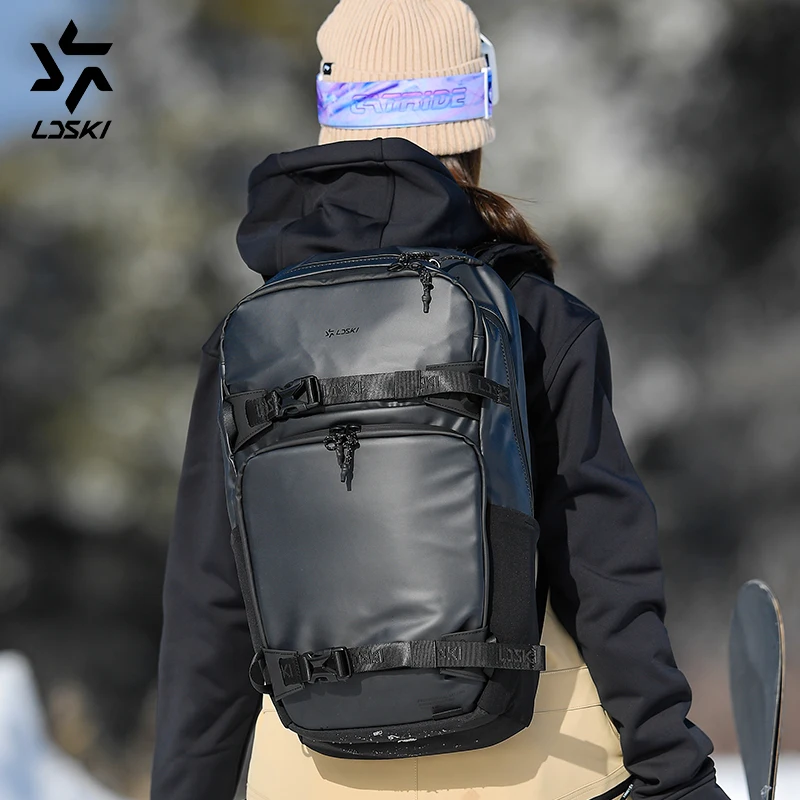 

LDSKI Ski Backpack 25L Large Capacity Women Men Waterproof Durable Travel Boot Bag Snow Luggage Hiking Pack Snowboard Accessory