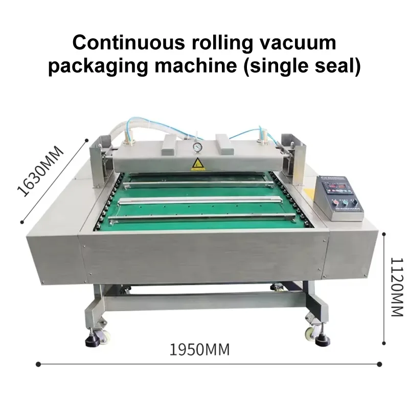 High Industrial Roller Packaging Automatic Continous Rolling Belt Type Fruit Meat Vacuum Packaging Machine