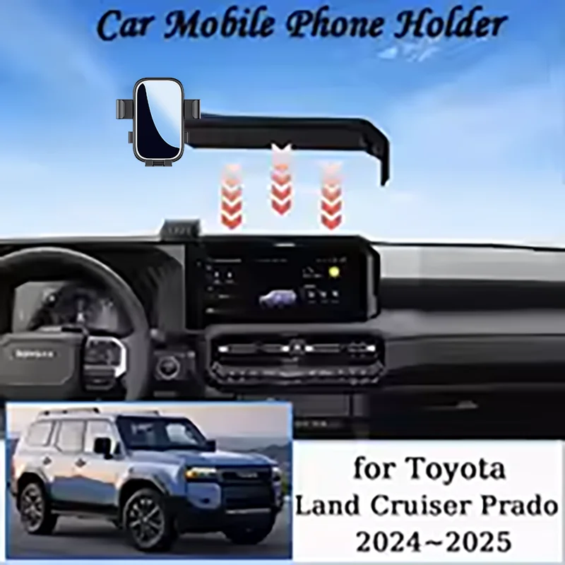 

Car Mount for Toyota Land Cruiser Prado 250 J300 TXL 2024 2025 Mobile Phone Holder GPS Bracket Gravity Stand Auto Accessories