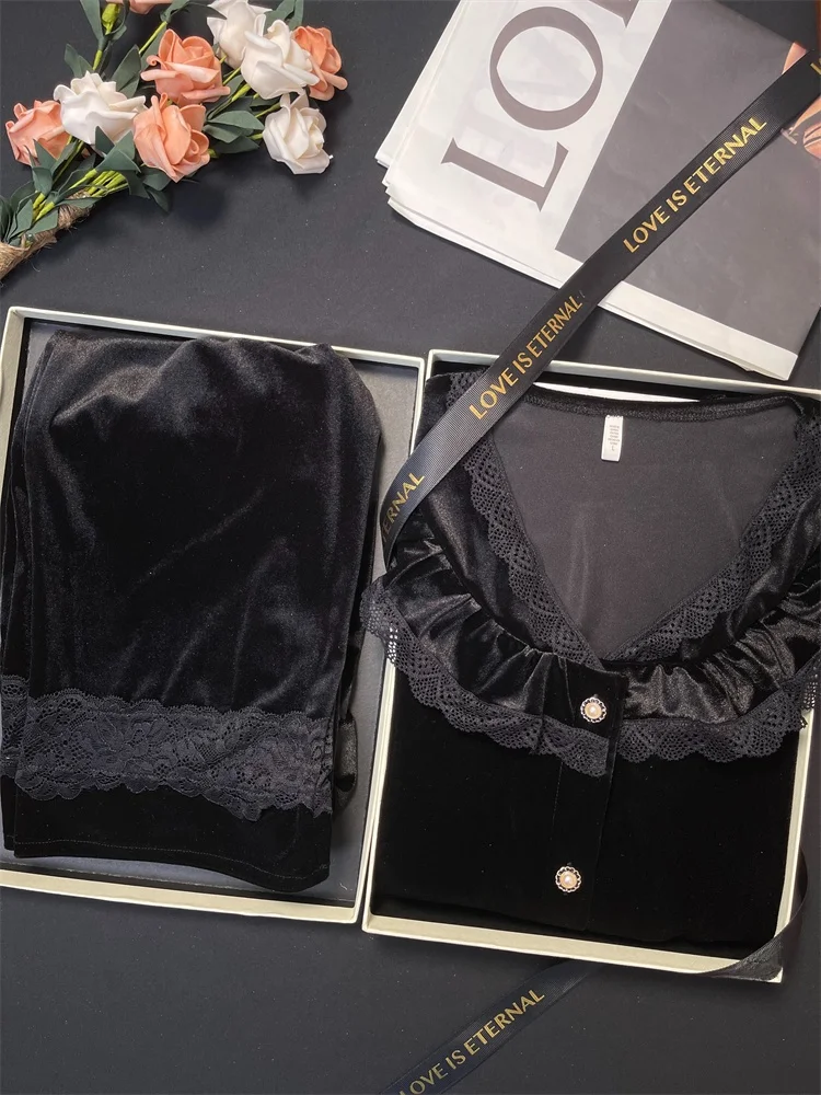 ropa-de-casa-de-terciopelo-para-mujer-negra-otono-invierno-regalo-para-amiga-cuello-en-v-manga-larga-ropa-interior-comoda-para-el-hogar