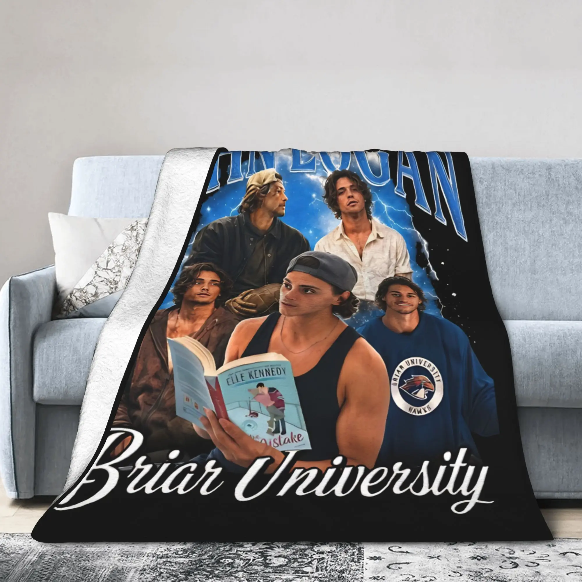 John Logan Briar University Blankets Off Campus Plush Throw Blanket Summer Air Conditioning Decoration Lightweight Bedsprea,