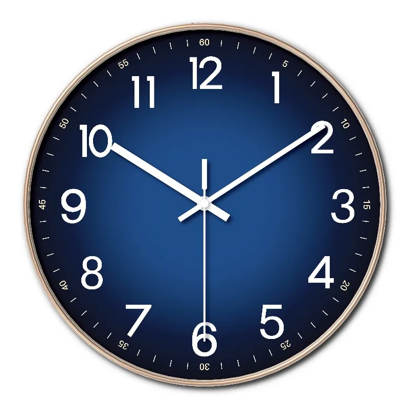 12-Inch modern round wall clock, high-quality quartz silent non-ticking wall clock, home decoration wall clock can be customized