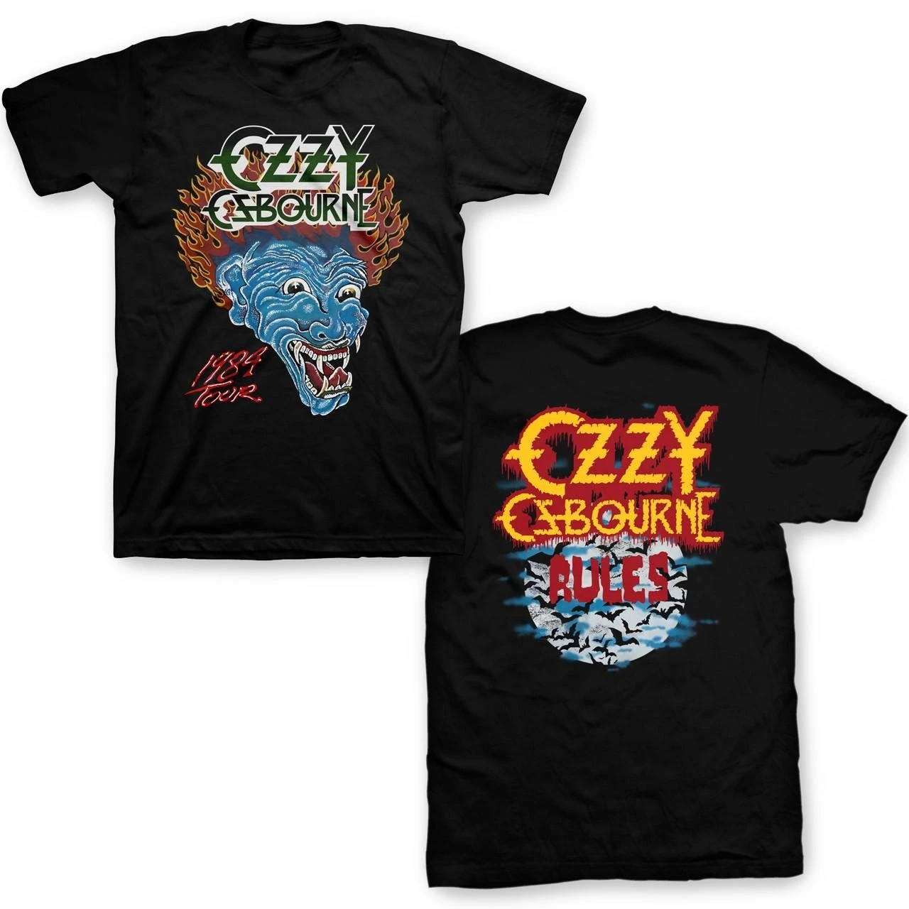 Camiseta Ozzy Osbourne Blue Demon, camiseta holgada y transpirable de verano para hombres y mujeres