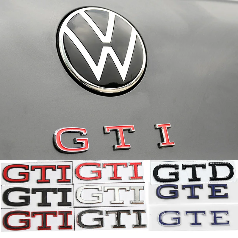 GTI GTD GTE Golf Logo Car Trunk Emblem Sticker Accessories For Volkswagen VW Rline R Polo MK8 Passat Magotan Tiguan Jetta Bora