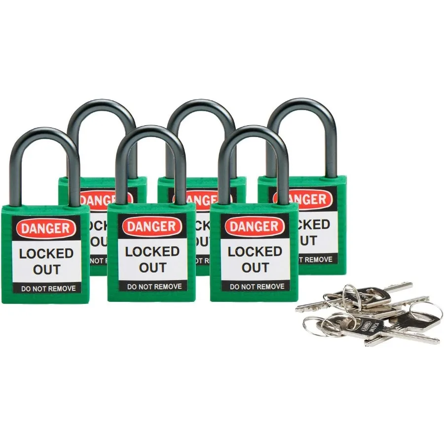 

118927 Green Compact Safety Lock Keyed Different 6 Locks for Secure Storage Solutions in Residential and Commercial Application
