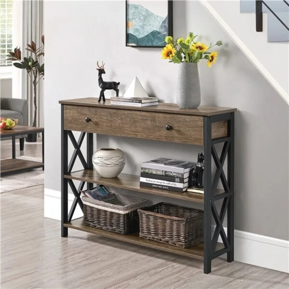 

Console Table with 1 Drawer and 2 Open Storage Entryway Table for Living Room
