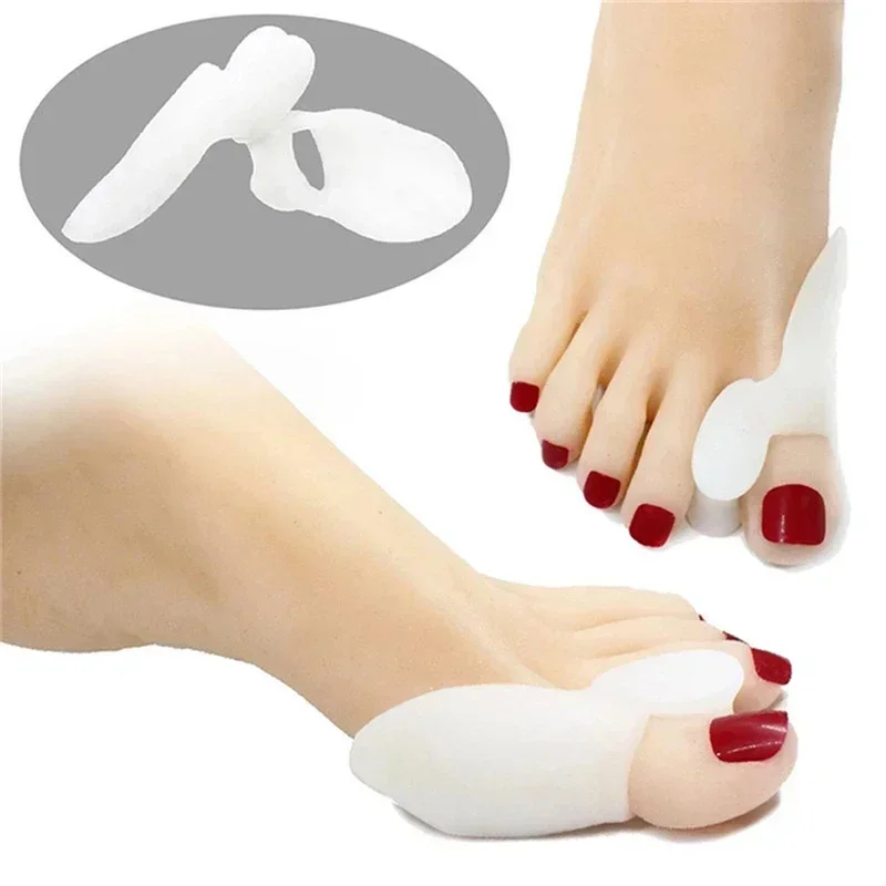 Corrector de pulgar de Gel de silicona, separador Protector de juanete, Hallux Valgus alisador de dedo, almohadillas para el cuidado de los pies, 1