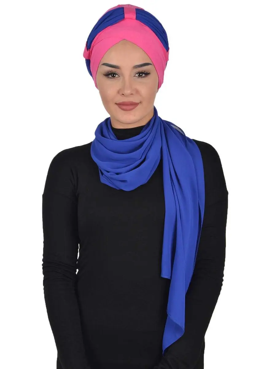 Selendang Sifon Katun Combed Fuchsia