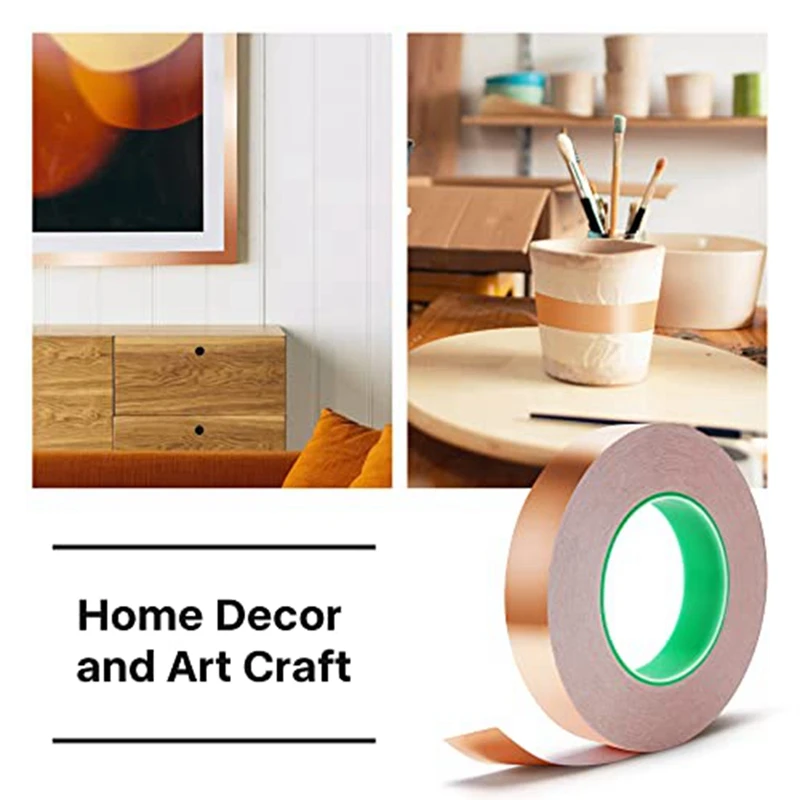 1 PCS Copper Foil Tape 1 Inches X 164 Feet For EMI & Guitar Shielding, Arts & Crafts