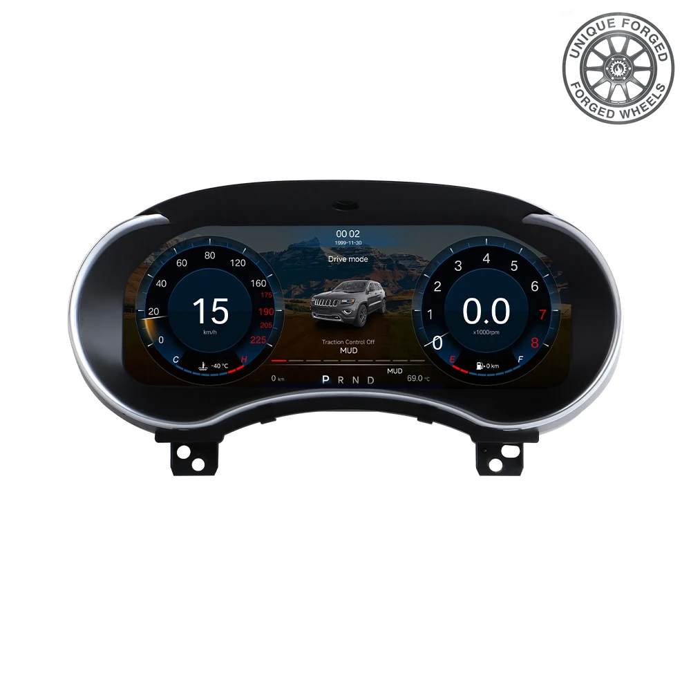 

Foforfor Car Digital Cluster for Grand Cherokee 2013-2018 Linux System Auto Speedometer LCD Dashboard Plug and Play Carplay