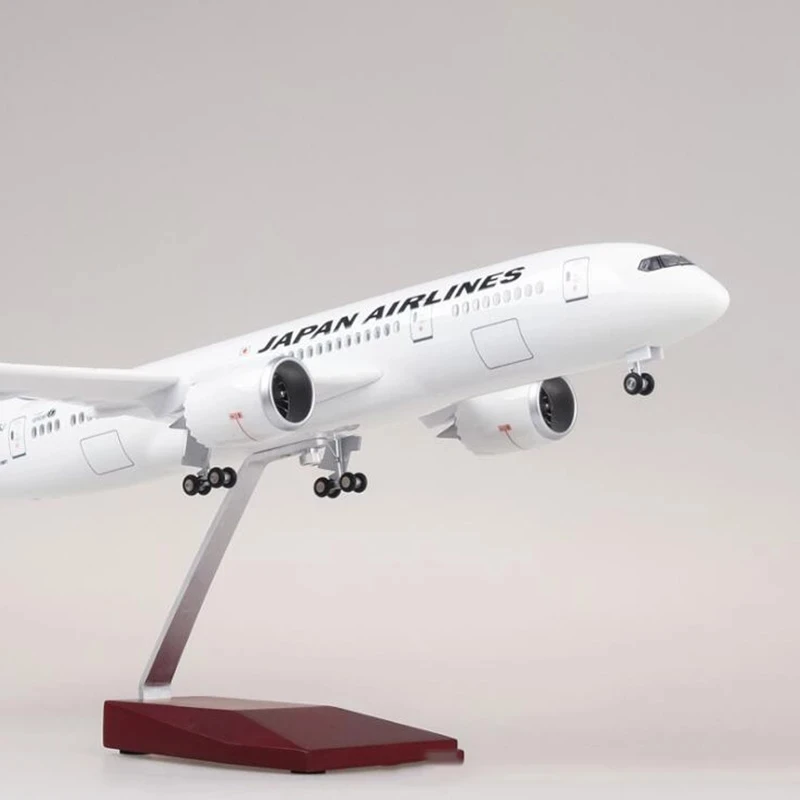 

47cm 1:130 Scale Model Kit B787 Japan Airways Resin Plane Models Collectible Aircraft Kids Toy Gifts With Lamp & Display Stand