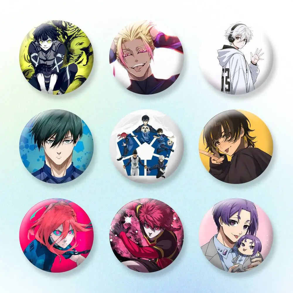 

B-Blue Anime Lock Brooches Cartoon Badge Pins Backpack Hat Accessories Friend Gift