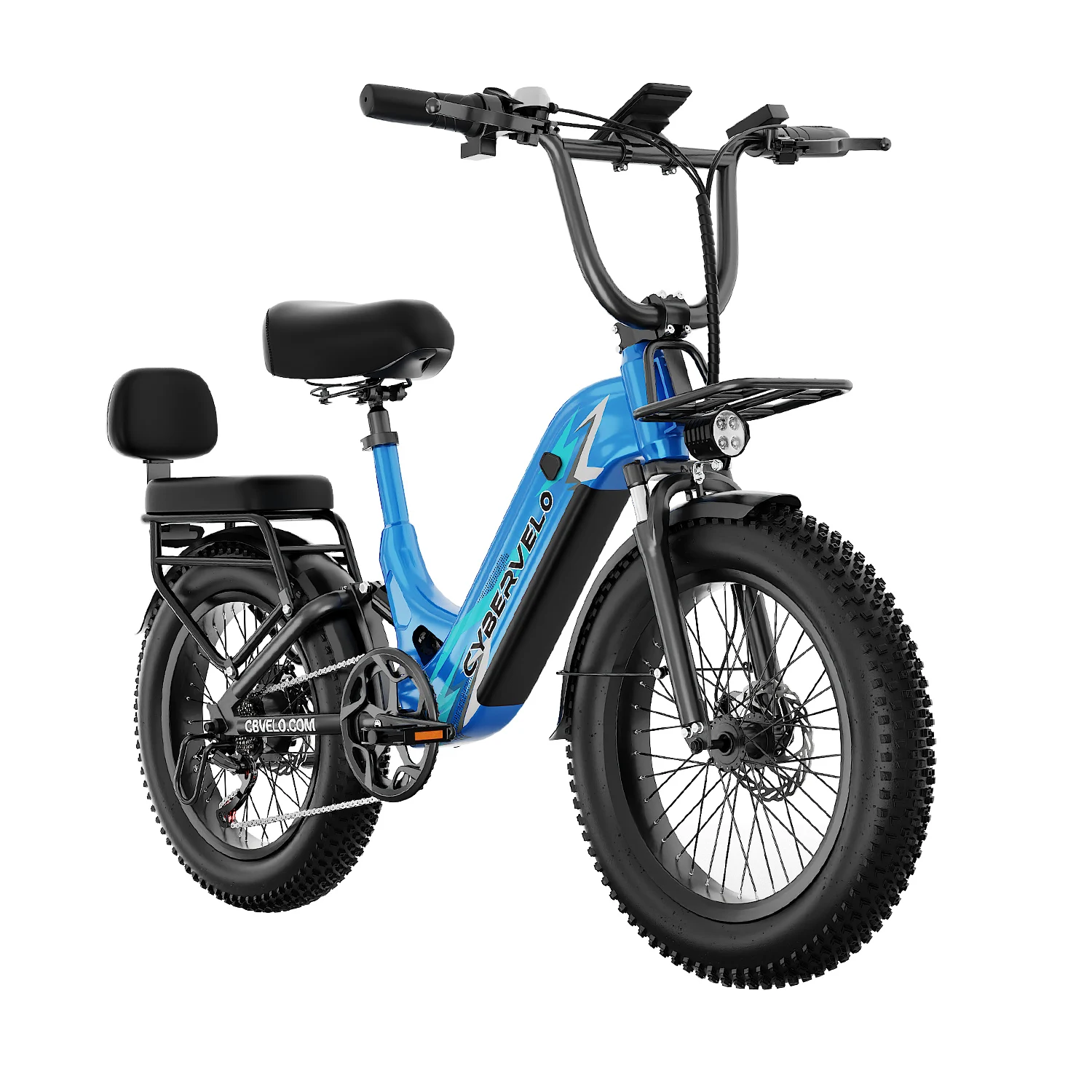 1500W Peak Step-Thru Off-road E-bike, 48V 20AH Built-in Battery , 30MPH Long Range 7-Speed Shift 20"x4.0" Fat Tire EK12&EK8 image 5