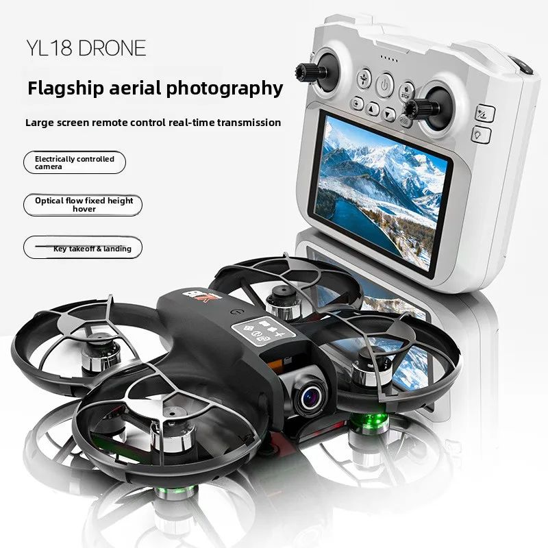 Brushless High Definition Screen Remote Control Aircraft ESC Drone Optical Flow Positioning Aircraft Model
