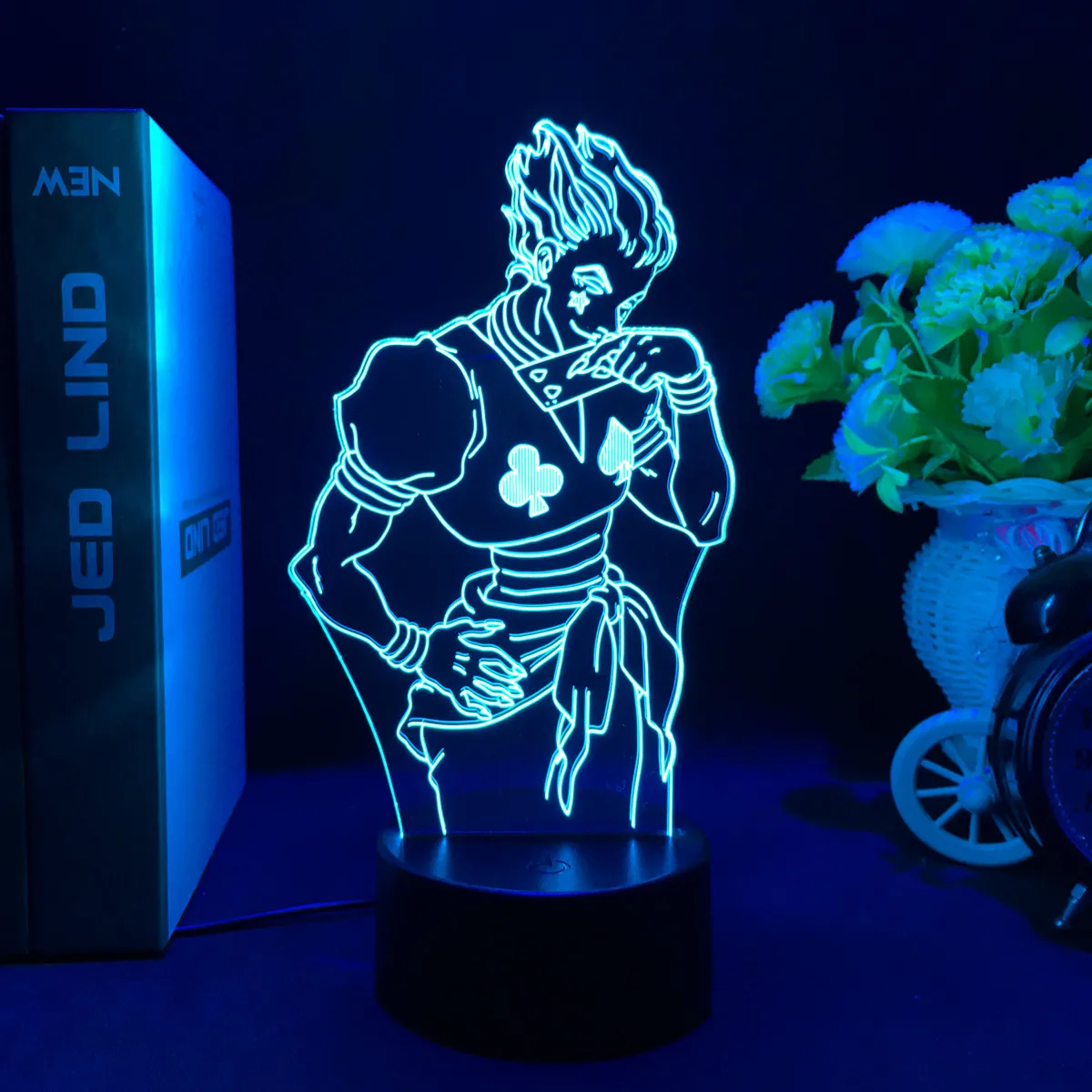 Kids Night Light Acrylic Stand Led Touch Sensor Colorful Bedroom Anime Hunter X Hunter Decor Light Cool 3d Lamp Hisoka Figure