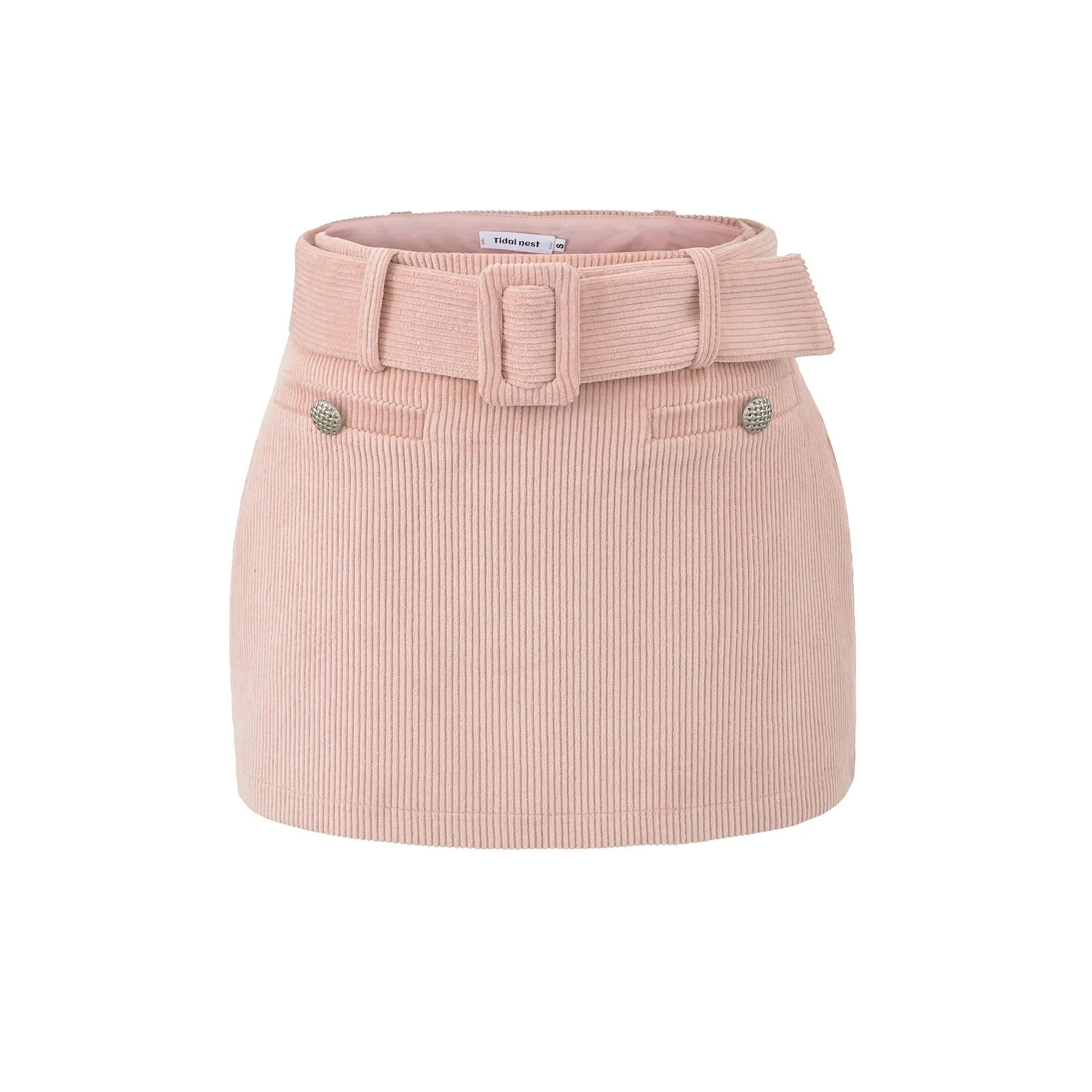Retro Corduroy Belt Skirt Women 2026 New Spice Girl Anti-light A-word Short Hip Skirt