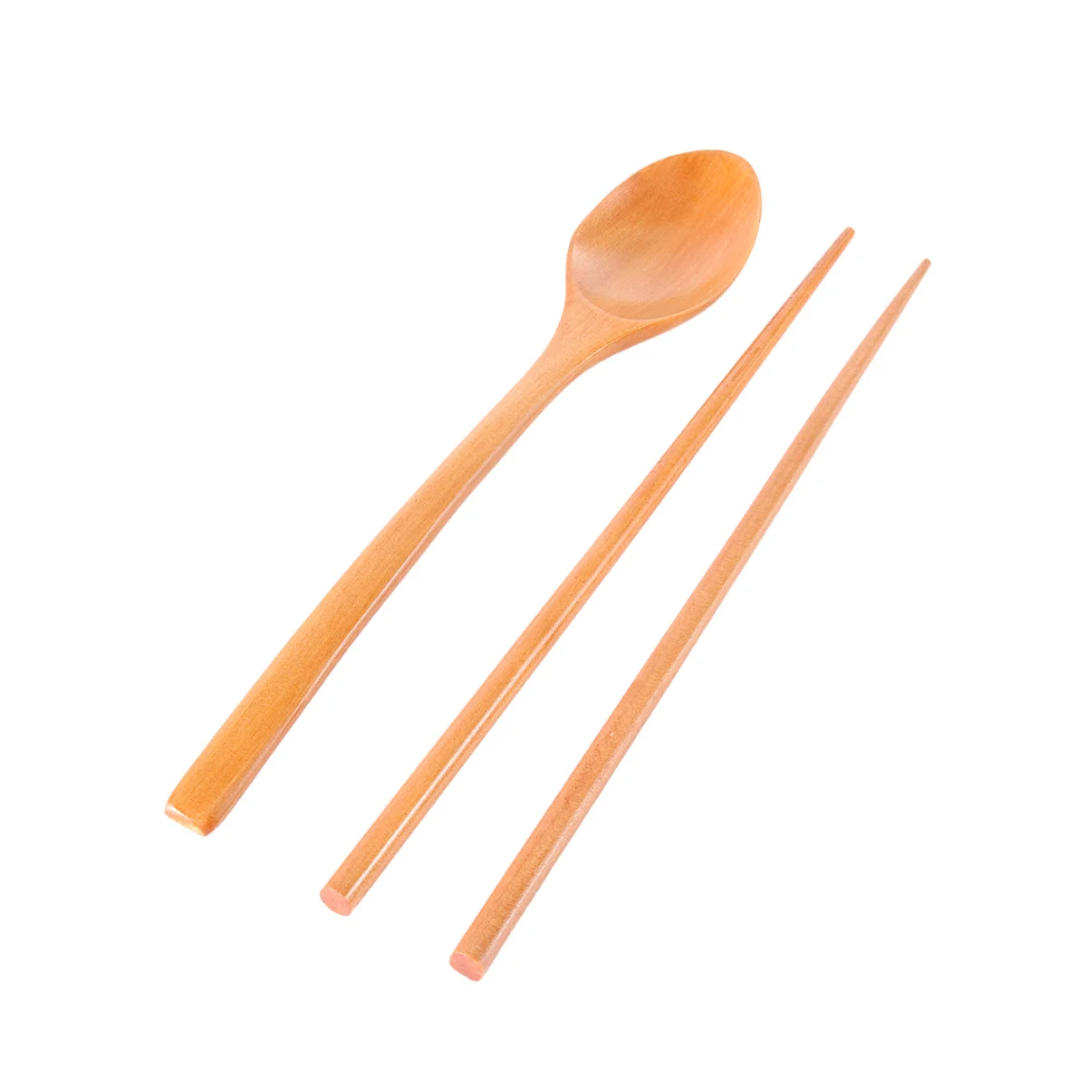 

1Set Wooden Chopsticks and Spoons Set Natural Japanese Style Handmade Tableware for Home Restaurant Outdoor Travel Camping