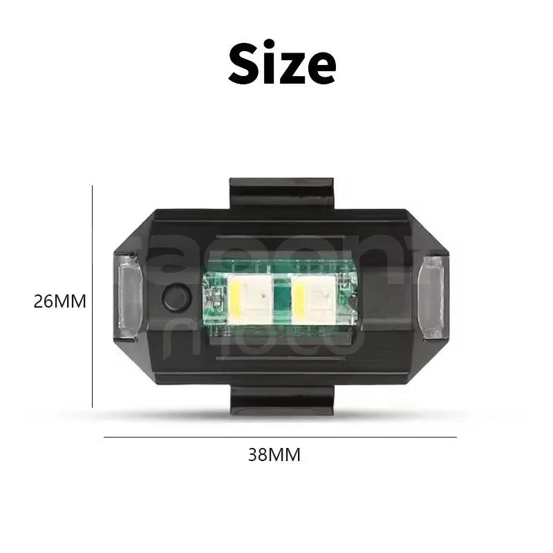 Universal Strobe Light for Motorcycle USB Car Warning Lamp LED Anti-Collision Bike Drone Night Flying Mini Flashing Signal Light
