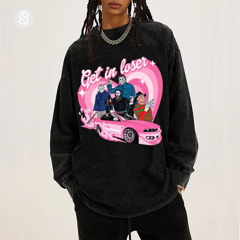 Cool Girl High Street Sweater Casual Loose Sweatshirt Hiphop Woman Hoody Oversize Autumn Pullover Breathable Streetwear