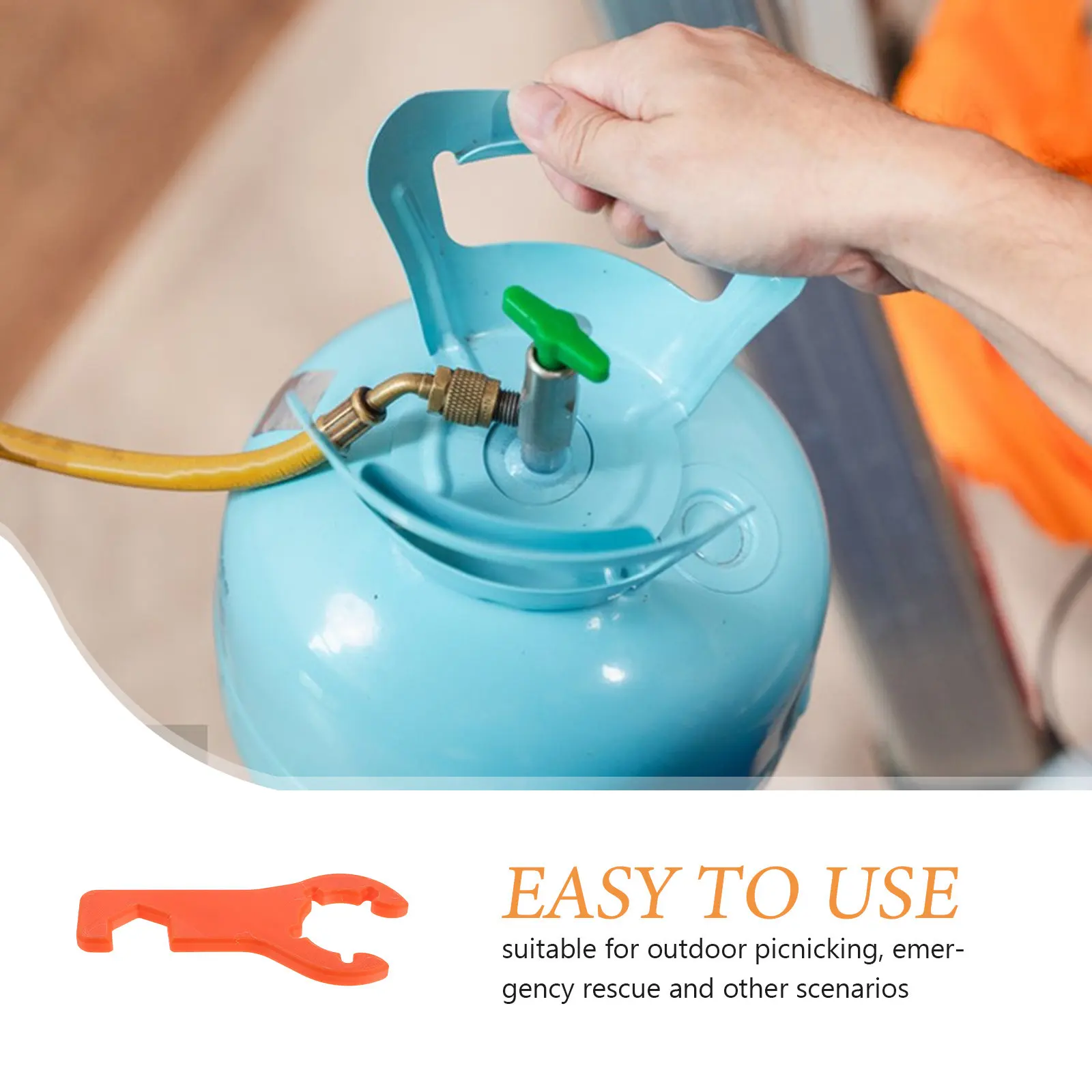 Multi-Function Plastic Wrench Valve Cartridge Removal Tool Anti-Skid Gas Cylinder Valve Repair Hand Tool for Maintenance