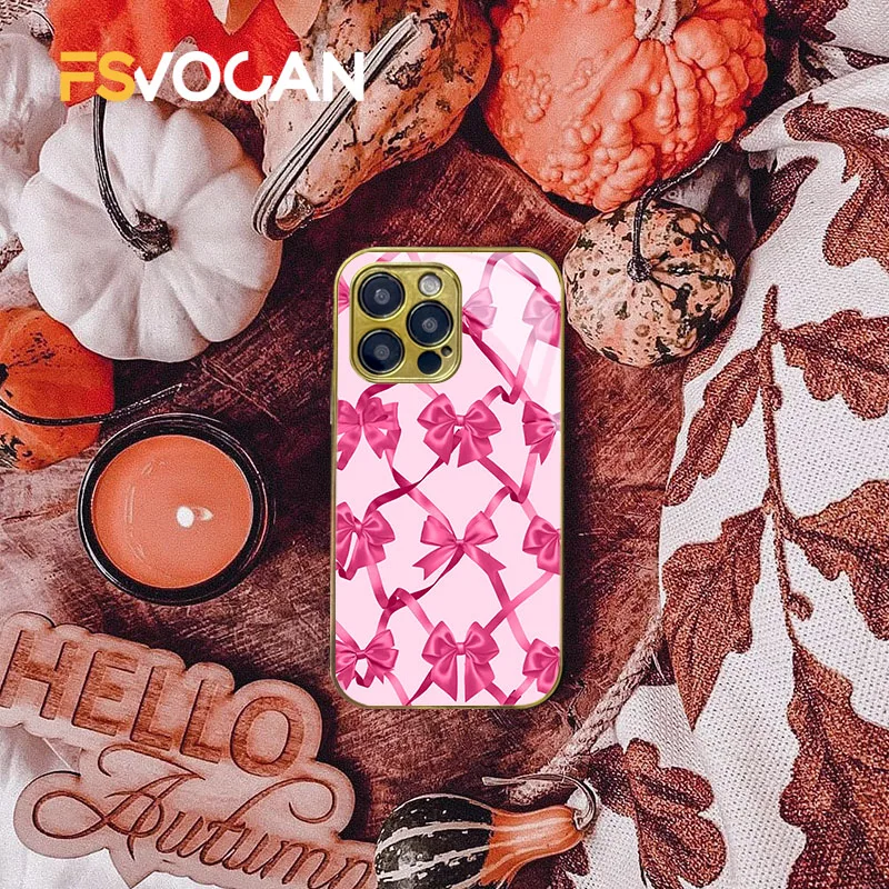 On Pointe かわいい花ゴールデン電話ケース iPhone 16 15 14 13 12 11 プロマックスかわいいトレンディなコケットピンクの弓バレエスリッパ