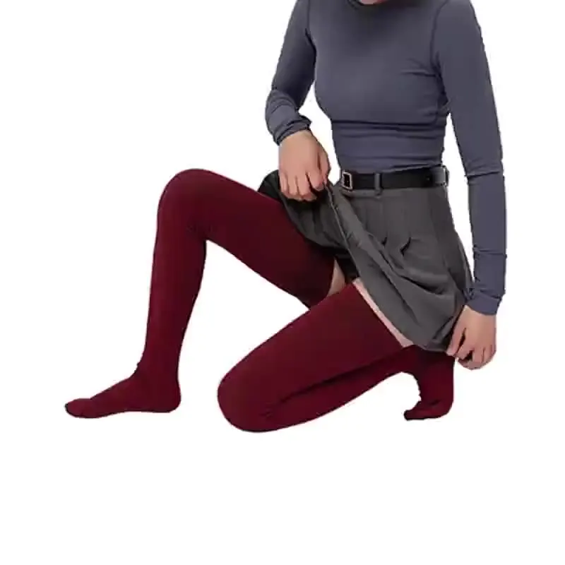 

70CM SIZE PLUS 45-80KG Women's Over Knee Cotton Socks Girls Warm Winter Autumn Spring Socks Home Stocking