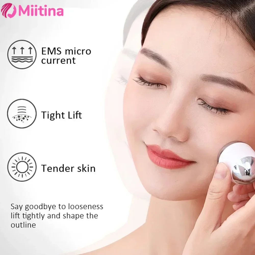 

EMS Infrared Photon Rejuvenating Beauty Instrument Vibration Massage Face Lifting Tender Skin Anti wrinkle ION Essence Importe