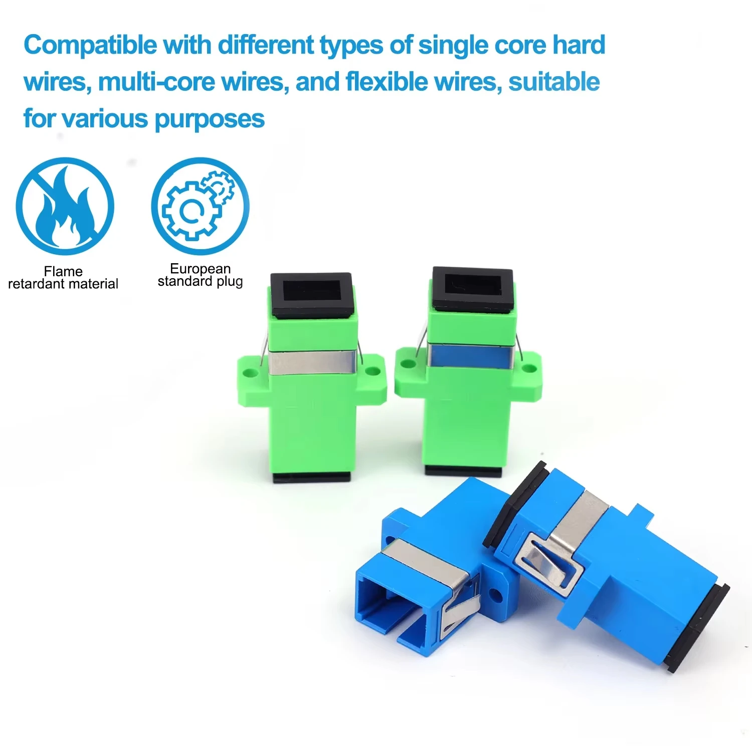 5-50pcs/lot Fiber Optic Connector Adapter SC/UPC SM Flange Singlemode Simplex SC-SC APC FC UPC Coupler